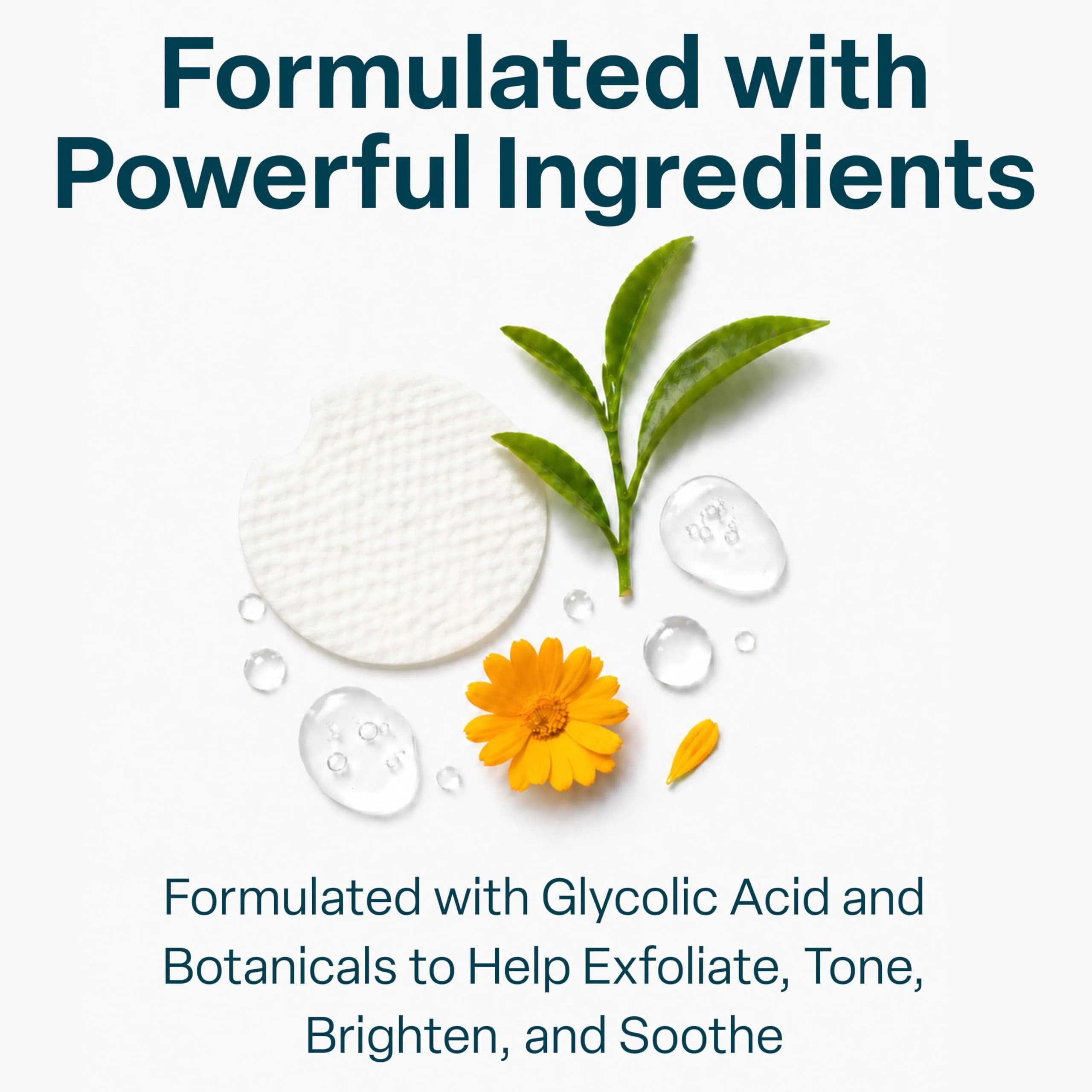QRxLabs Glycolic Acid Pads 20% Resurfacing AHA for Face & Body 50ct | Exfoliates Skin Surface - view 3