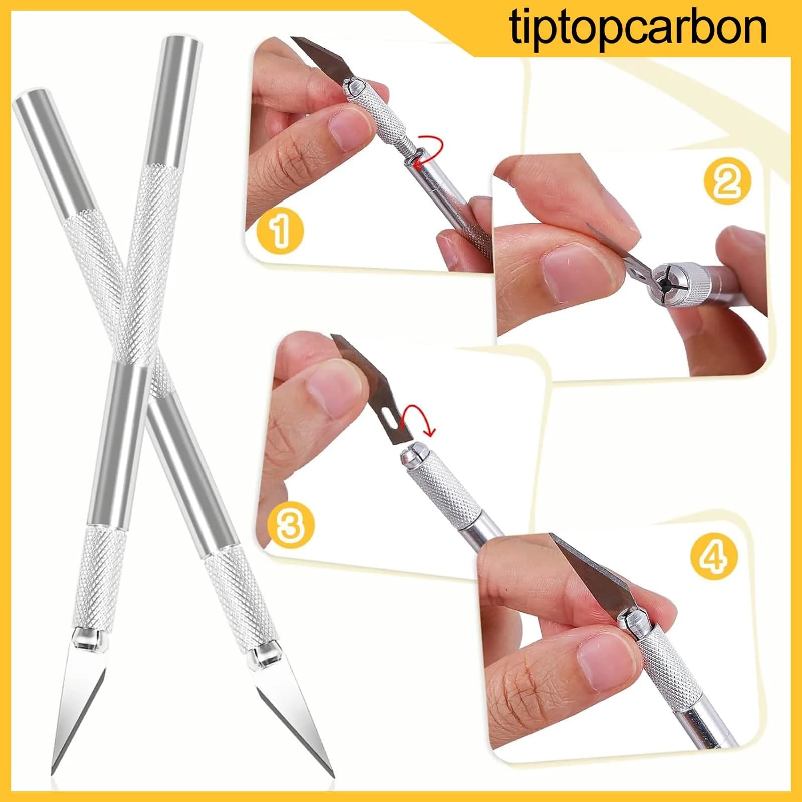 tiptopcarbon Wallpaper Smoothing Tool Kit with Craft Knife | 10.5 cm x 19.5 cm - view 8