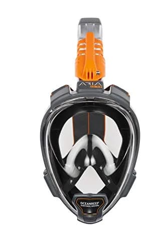 OCEAN REEF Aria QR+ Full Face Snorkel Mask 180° View | Quick Release & Anti-Fog (Medium-Large, Black) thumbnail 2