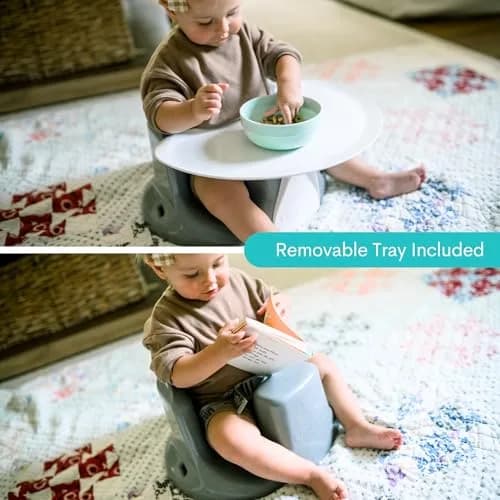 Upseat Baby Floor & Booster Seat with Tray | Ergonomic Design for Upright Posture & Hip Development thumbnail 6