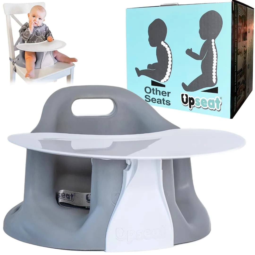 Upseat Baby Floor & Booster Seat with Tray | Ergonomic Design for Upright Posture & Hip Development