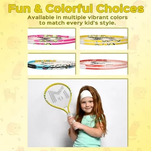 INSUM Junior Tennis Racket 17 Inch (43 cm) Ages 2–3 | Lightweight Aluminum Beginner Racquet with Cover thumbnail 5