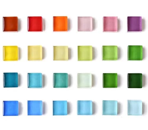 Mymazn 24 Color Refrigerator Magnets | Colorful Glass Decor for Office & Kitchen thumbnail 1