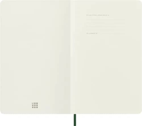 Moleskine Classic Notebook, Soft Cover, Large (5" x 8.25") Plain/Blank, Myrtle Green, 192 pages | Durable, Acid-Free Paper thumbnail 2