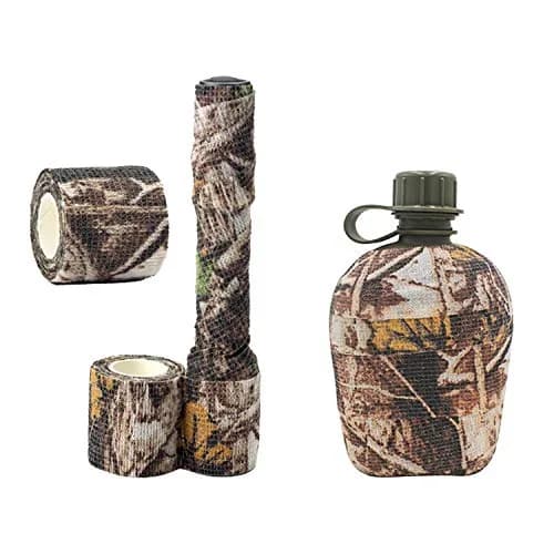 EAmber Camo Wrap Tape 5cm x 4.5m (4 Rolls) | Self-Adhesive, Reusable Concealment for Hunting Gear thumbnail 7