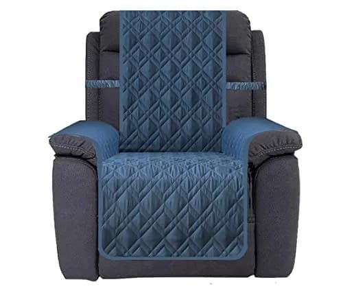 Ameritex Waterproof Nonslip Recliner Cover Stay in Place | Furniture Protector for Pets & Kids (Blue, 23") thumbnail 1