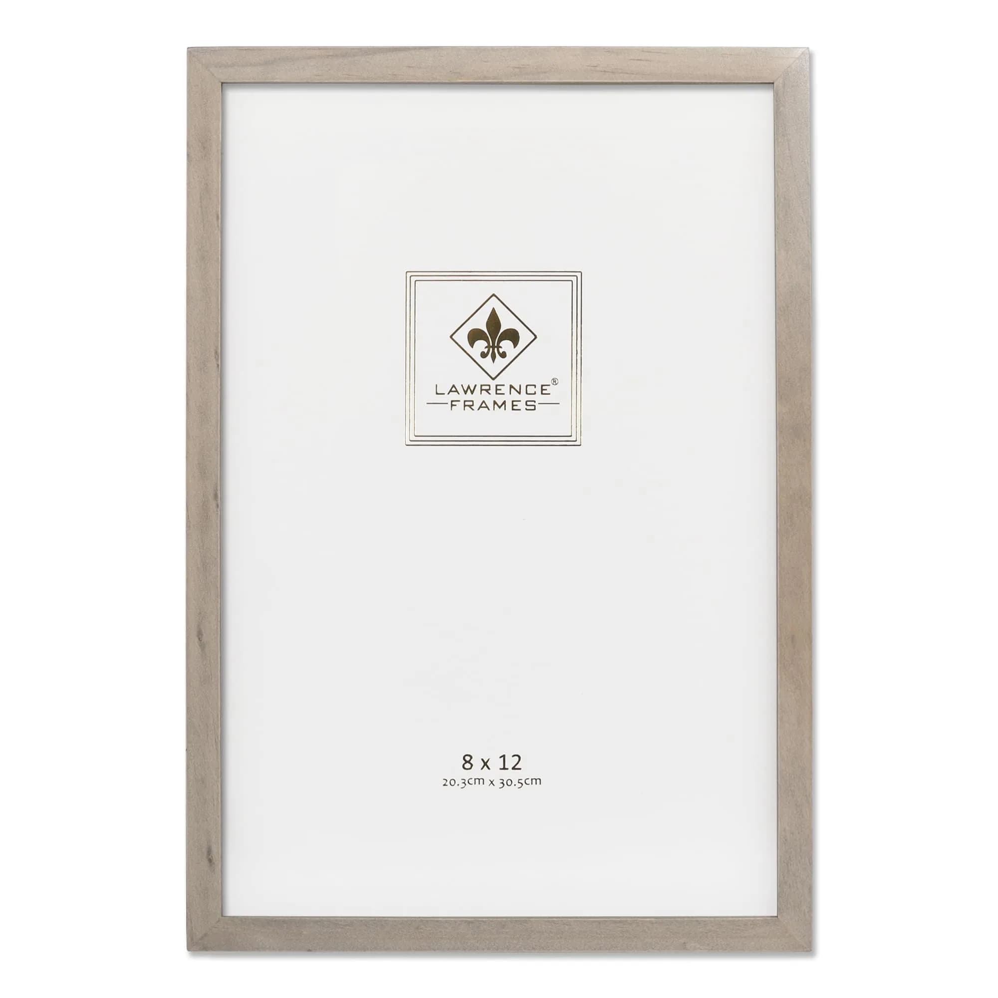 Lawrence Frames 756182 8x12 Gray Wood Gallery Collection Picture Frame | Elegant Wall & Tabletop Decor