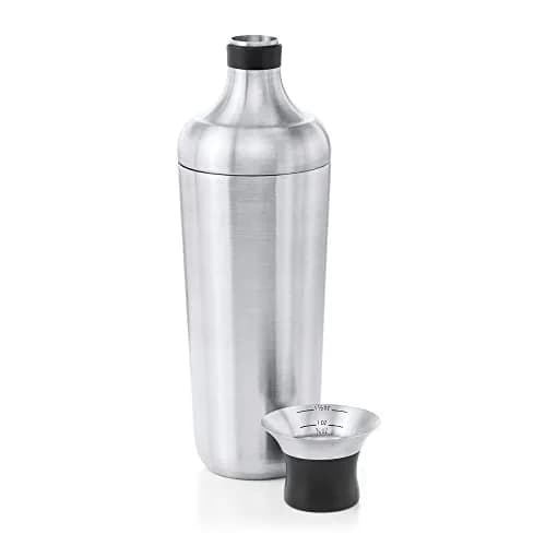 OXO Steel Cocktail Shaker with Strainer 24 oz | Leak-Proof, Stainless Finish, Easy-Jigger Cap thumbnail 2