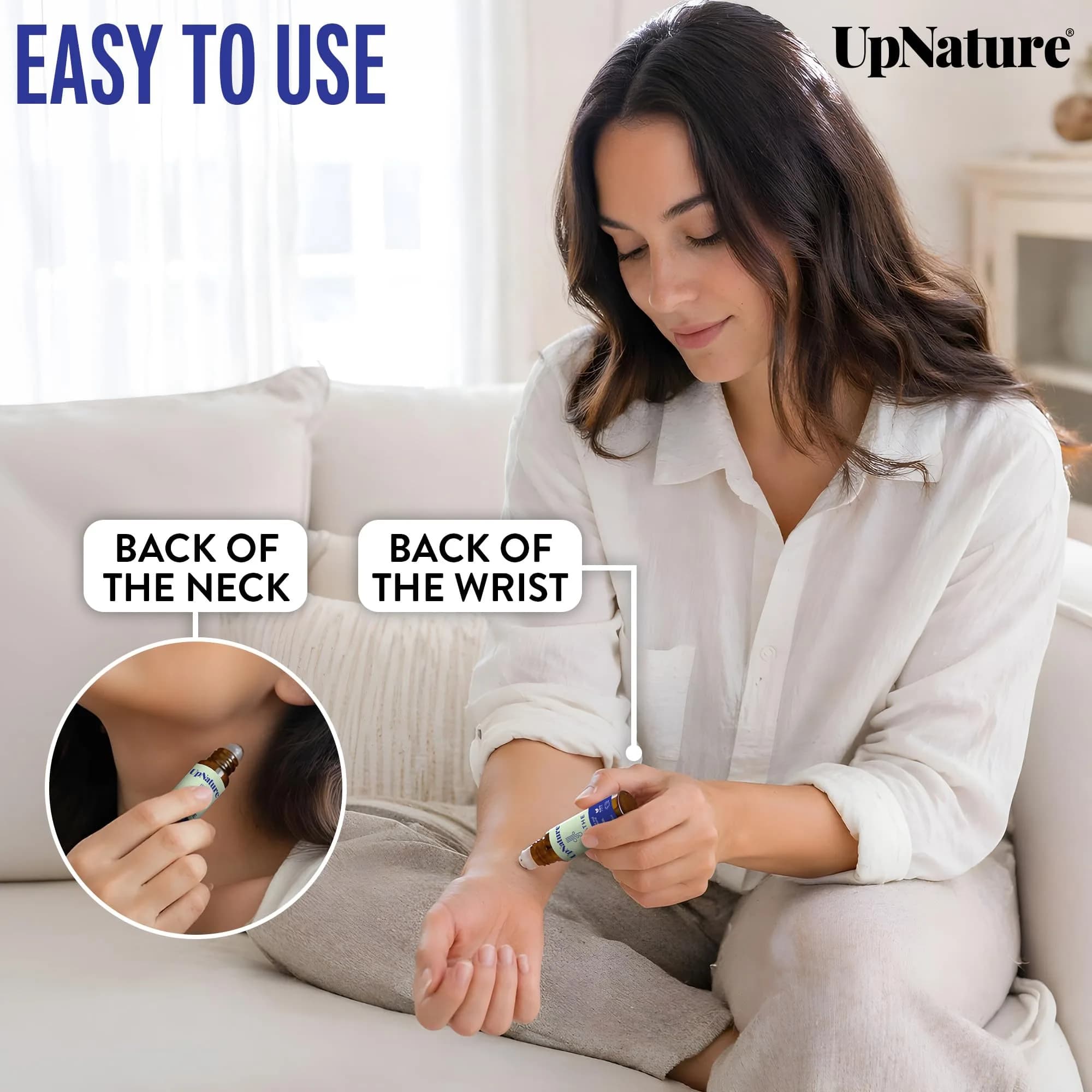 UpNature Breathe Essential Oil Roll On Blend 10ml (0.33 Fl Oz) | Natural Breathing Support with Peppermint & Eucalyptus - view 5