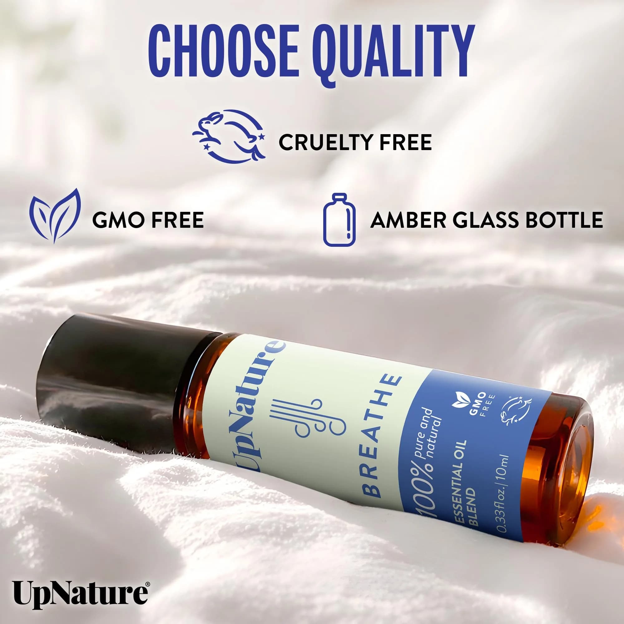 UpNature Breathe Essential Oil Roll On Blend 10ml (0.33 Fl Oz) | Natural Breathing Support with Peppermint & Eucalyptus - view 6