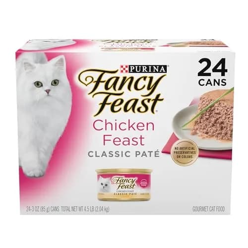 Fancy Feast Chicken Classic Pate Wet Cat Food 3 oz Can Pack of 24 | Complete & Balanced Nutrition thumbnail 1