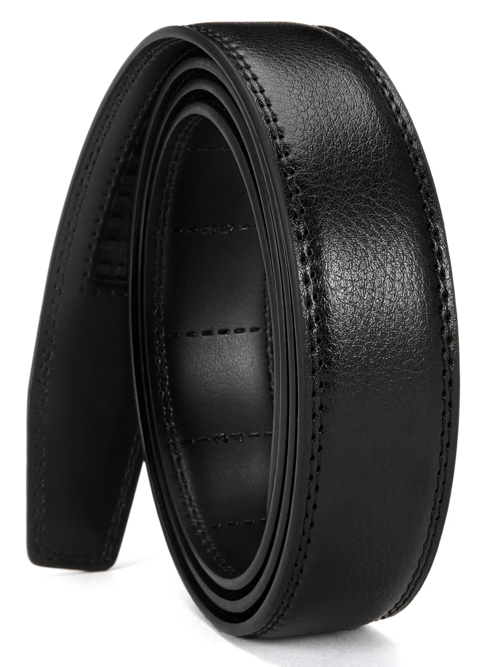 CHAOREN Ratchet Belt Replacement Strap 1.25" (32mm) Genuine Leather, Black | Adjustable Fit - main product image