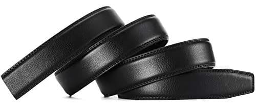 CHAOREN Ratchet Belt Replacement Strap 1.25" (32mm) Genuine Leather, Black | Adjustable Fit thumbnail 3