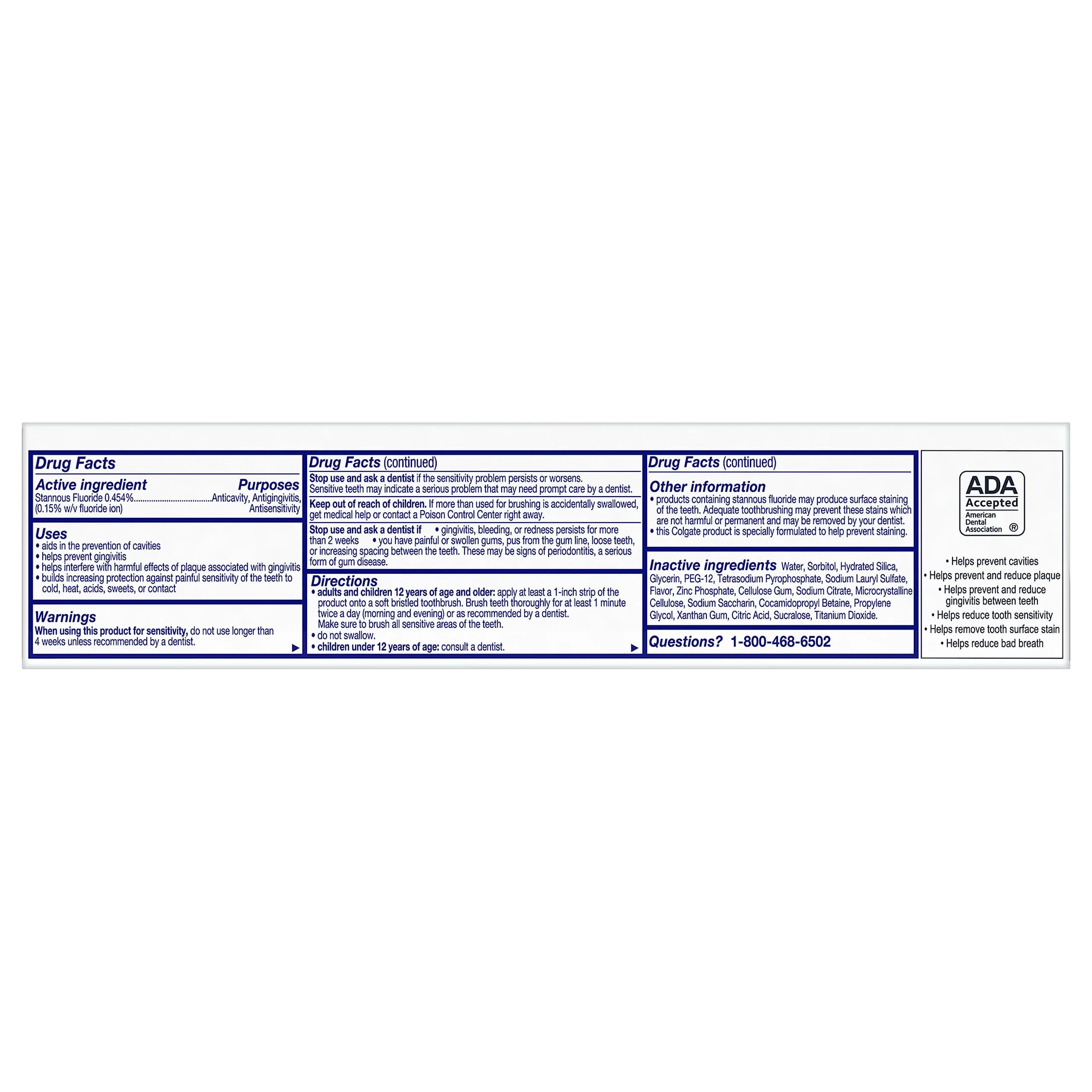 Colgate Total Whitening Toothpaste Clean Mint 4.8 oz (136g) Pack of 4 | 10 Benefits, Sensitivity Relief - view 7
