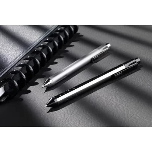 TUL Fine Writing Solid Metal Barrel Ballpoint Pen With 2 Refills, Medium Point, 1.0 mm, Silver Barrel, Assorted Ink Colors | Smooth Writing Instrument thumbnail 4