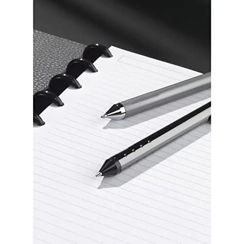 TUL Fine Writing Solid Metal Barrel Ballpoint Pen With 2 Refills, Medium Point, 1.0 mm, Silver Barrel, Assorted Ink Colors | Smooth Writing Instrument thumbnail 5