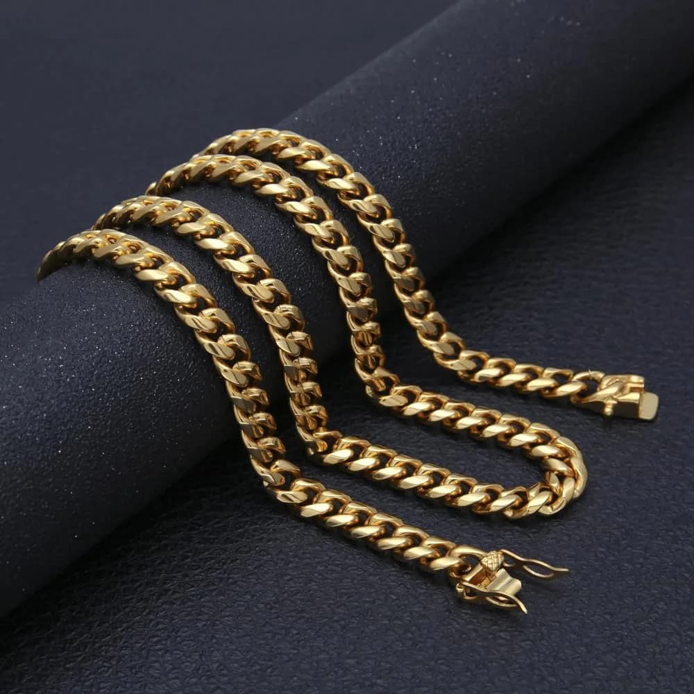 PY BLING 10mm Miami Cuban Link Chain Necklace 22 Inch | Durable Buckle Closure thumbnail 3