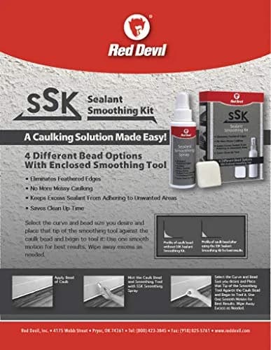 Red Devil Sealant Smoothing Kit | Professional Caulking Tool for DIY & Experts thumbnail 2