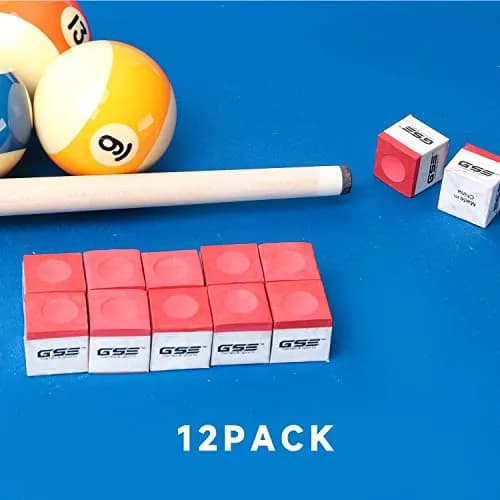 GSE Games & Sports Expert Red Billiard Pool Cue Chalk 12-Pack | Smooth, Even Coating for Perfect Shots thumbnail 3