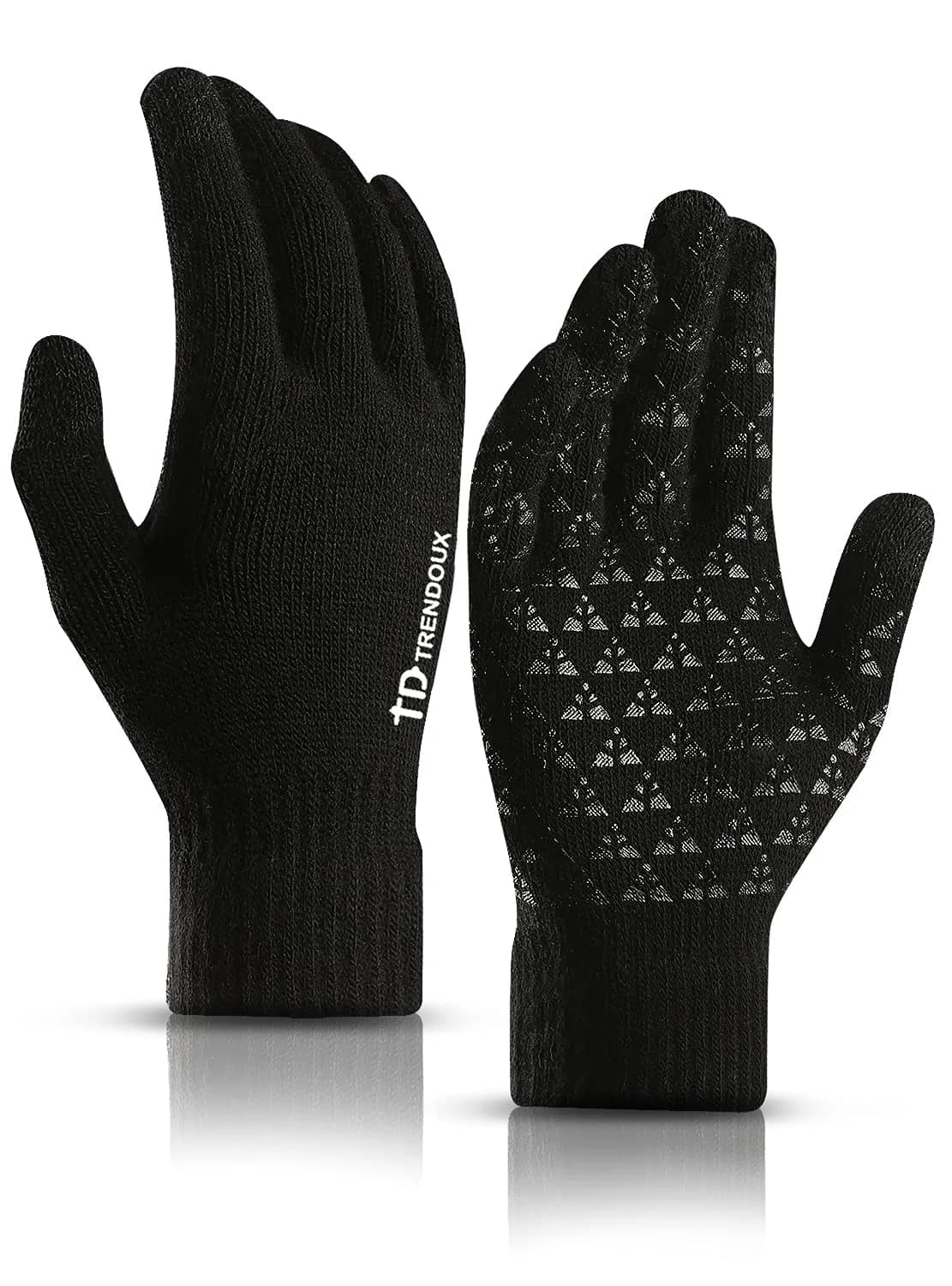 TRENDOUX Unisex Knit Winter Touchscreen Gloves | Thermal Warm & Stretchy (70-120 chars)