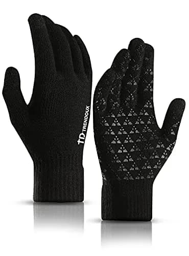 TRENDOUX Unisex Knit Winter Touchscreen Gloves | Thermal Warm & Stretchy (70-120 chars) thumbnail 1