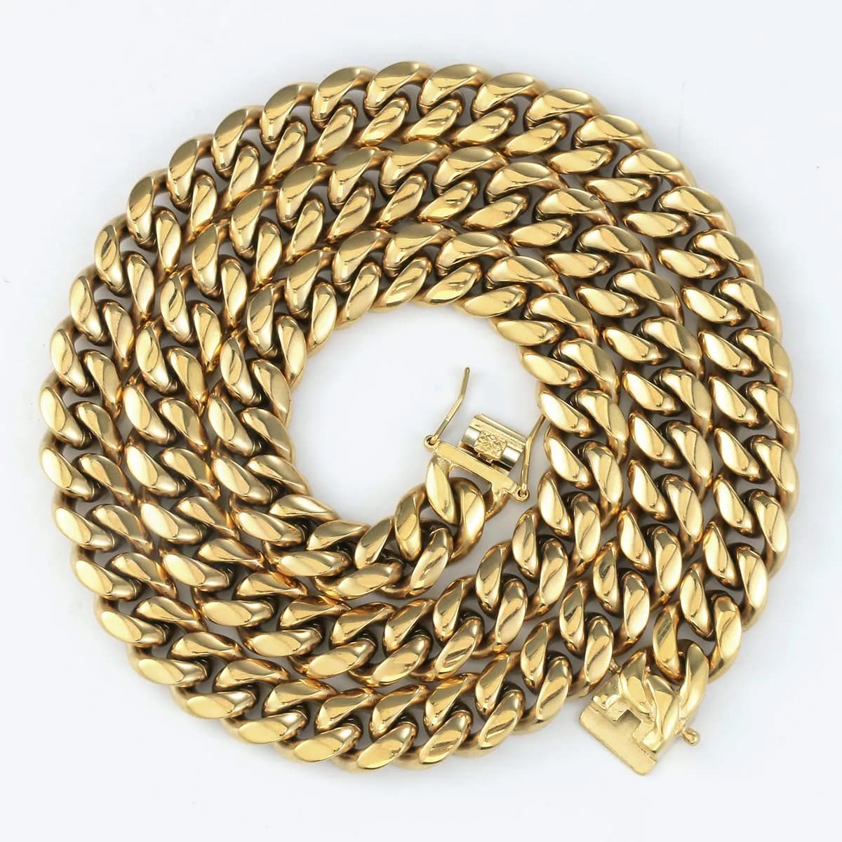 PY BLING 10mm Miami Cuban Link Chain Necklace 18 Inch | Durable Buckle Closure thumbnail 2