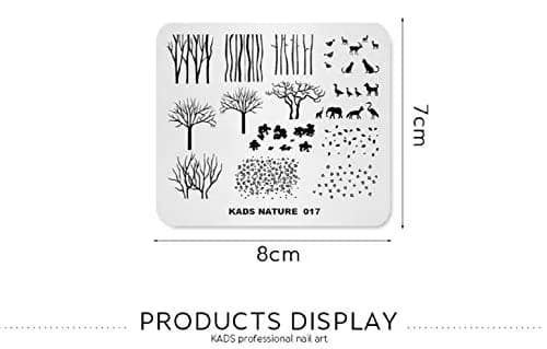 Rolabling Forest Tree Nail Stamping Plate Nature Fox 8*7cm | Reusable Stainless Steel Nail Art Template thumbnail 3
