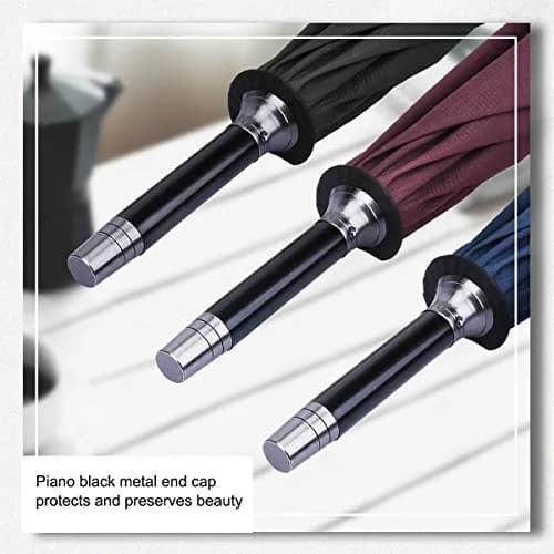 G4Free 62 Inch Golf Umbrella Windproof Large Stick Umbrella with Wooden J Handle and Fiberglass Frame | Auto Open, Vented Double Canopy thumbnail 3