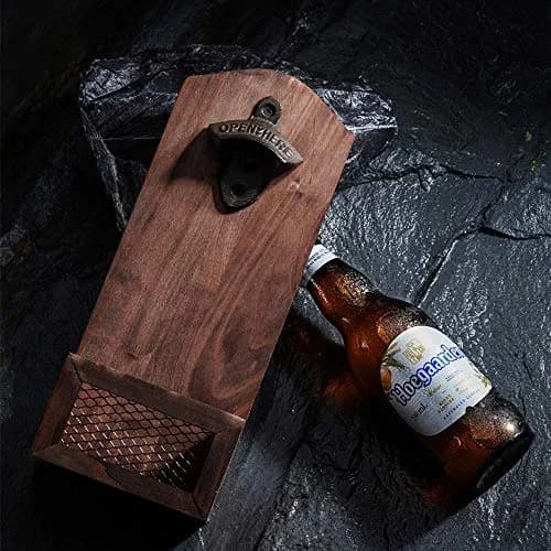 Arola Vintage Wooden Wall Mounted Bottle Opener | Cap Collector & Bar Decor (70-120 chars) thumbnail 8