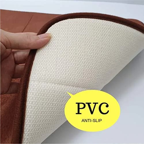 MG MACRO GIANT Memory Foam Bath Mat 46.5" x 15.5" Brown | Non Slip Comfort thumbnail 4
