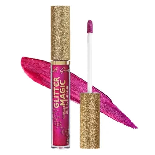 L.A. Girl Glitter Magic, Fizzy Fuchsia | Dazzling Glitter Lip Gloss in 0.11 Fl Oz thumbnail 2