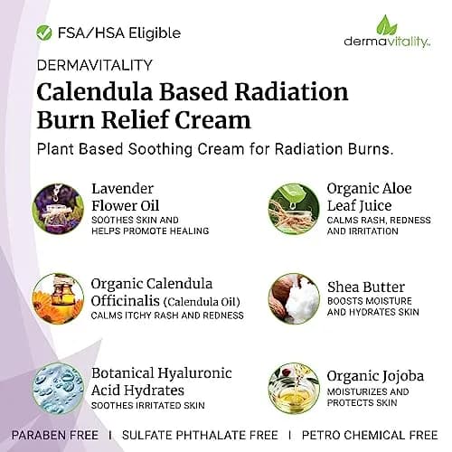 UltimateVitality Radiation Burn Relief Cream Calendula Cream 177ml (6 oz) | Natural Organic Formula thumbnail 2