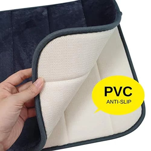 MG MACRO GIANT Memory Foam Bath Mat Set of 2 | Non Slip, Water Absorbent, 46.5" x 15.5" | Gray thumbnail 5