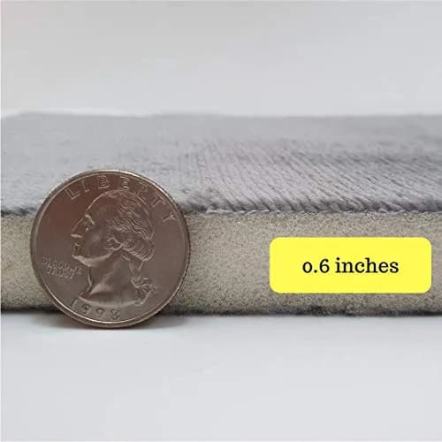 MG MACRO GIANT Memory Foam Bath Mat Set of 2 | Non Slip, Water Absorbent, 46.5" x 15.5" | Gray thumbnail 6