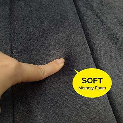 MG MACRO GIANT Memory Foam Bath Mat Set of 2 | Non Slip, Water Absorbent, 46.5" x 15.5" | Gray thumbnail 4