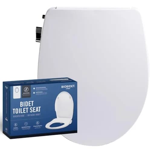 Bio Bidet Slim Zero Non Electric Bidet Toilet Seat Elongated | Dual Nozzles, White, Low Profile thumbnail 1