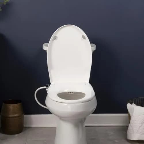 Bio Bidet Slim Zero Non Electric Bidet Toilet Seat Elongated | Dual Nozzles, White, Low Profile thumbnail 6