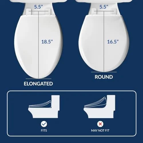 Bio Bidet Slim Zero Non Electric Bidet Toilet Seat Elongated | Dual Nozzles, White, Low Profile thumbnail 7