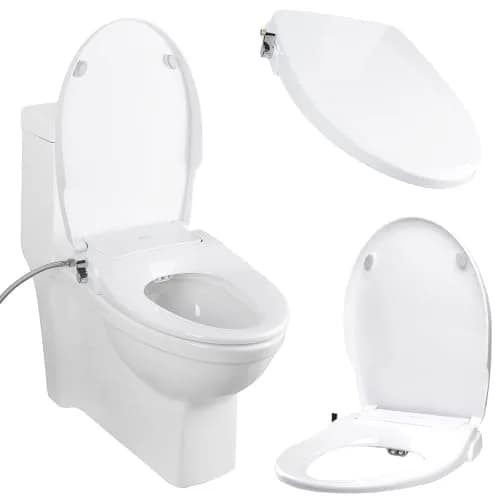 Bio Bidet Slim Zero Non Electric Bidet Toilet Seat Elongated | Dual Nozzles, White, Low Profile thumbnail 8