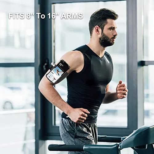 newppon Cell Phone Running Armband - Detachable & 360° Rotatable Universal Cellphone Arm Band for iPhone 17 16 15 14 13 Pro Max Plus Samsung Galaxy Note S24 S23 | Fits All Smartphones thumbnail 6