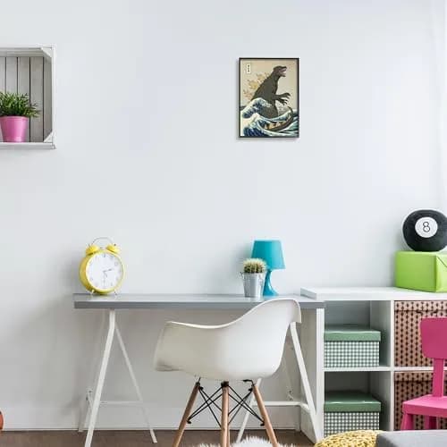 Stupell Industries Wall Art 'Nautical Godzilla Eastern Style Illustration' | Framed Giclee Art 14"L x 11"W thumbnail 3