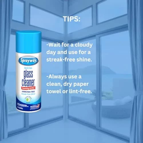 Sprayway Ammonia-Free Glass Cleaner Foaming Aerosol 450ml (15 Fl Oz) | Streakless Shine thumbnail 6