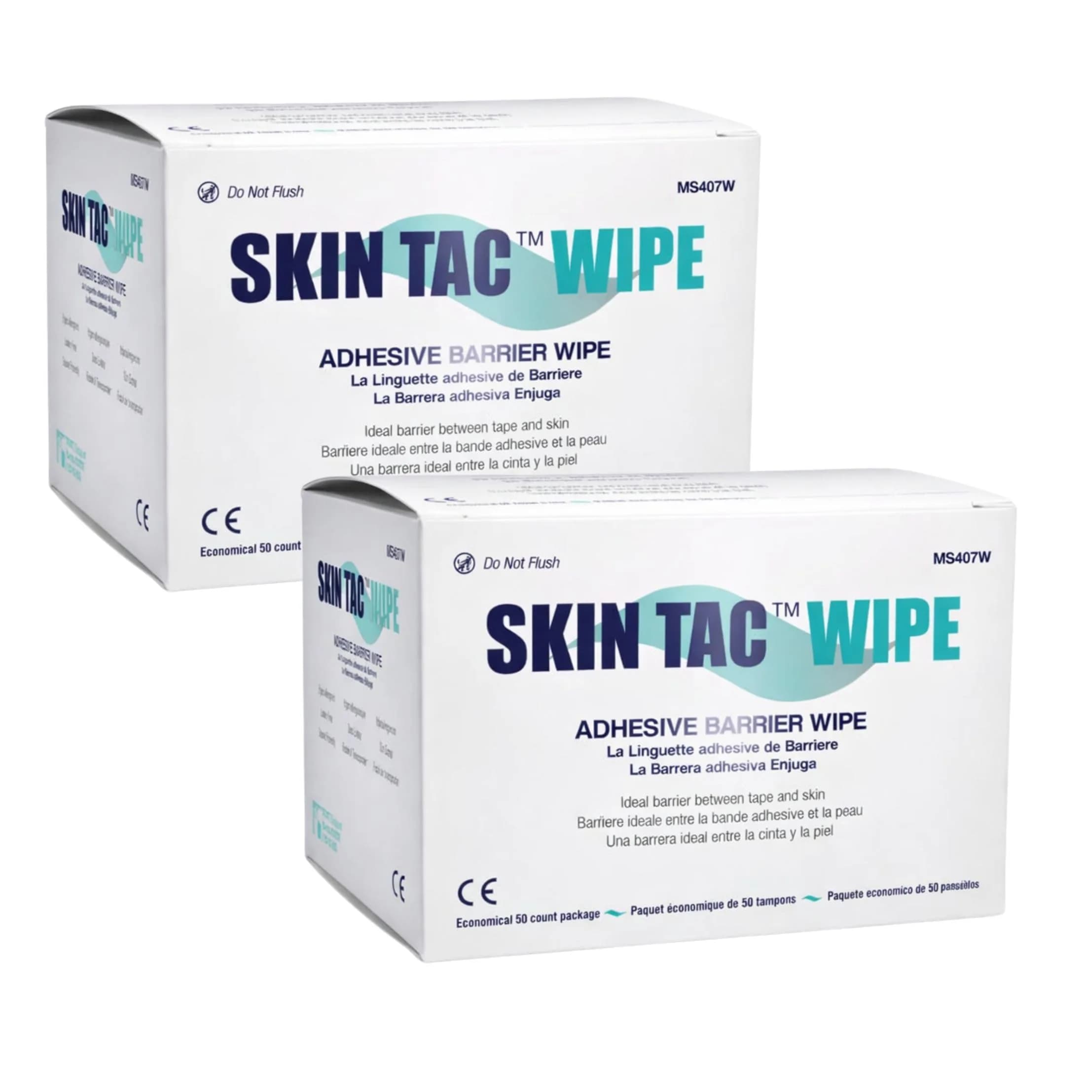 Torbot Skin Tac Adhesive Barrier Wipes 50 Count | Latex-Free, Hypoallergenic, Liquid Form for Sensitive Skin — Wipes
