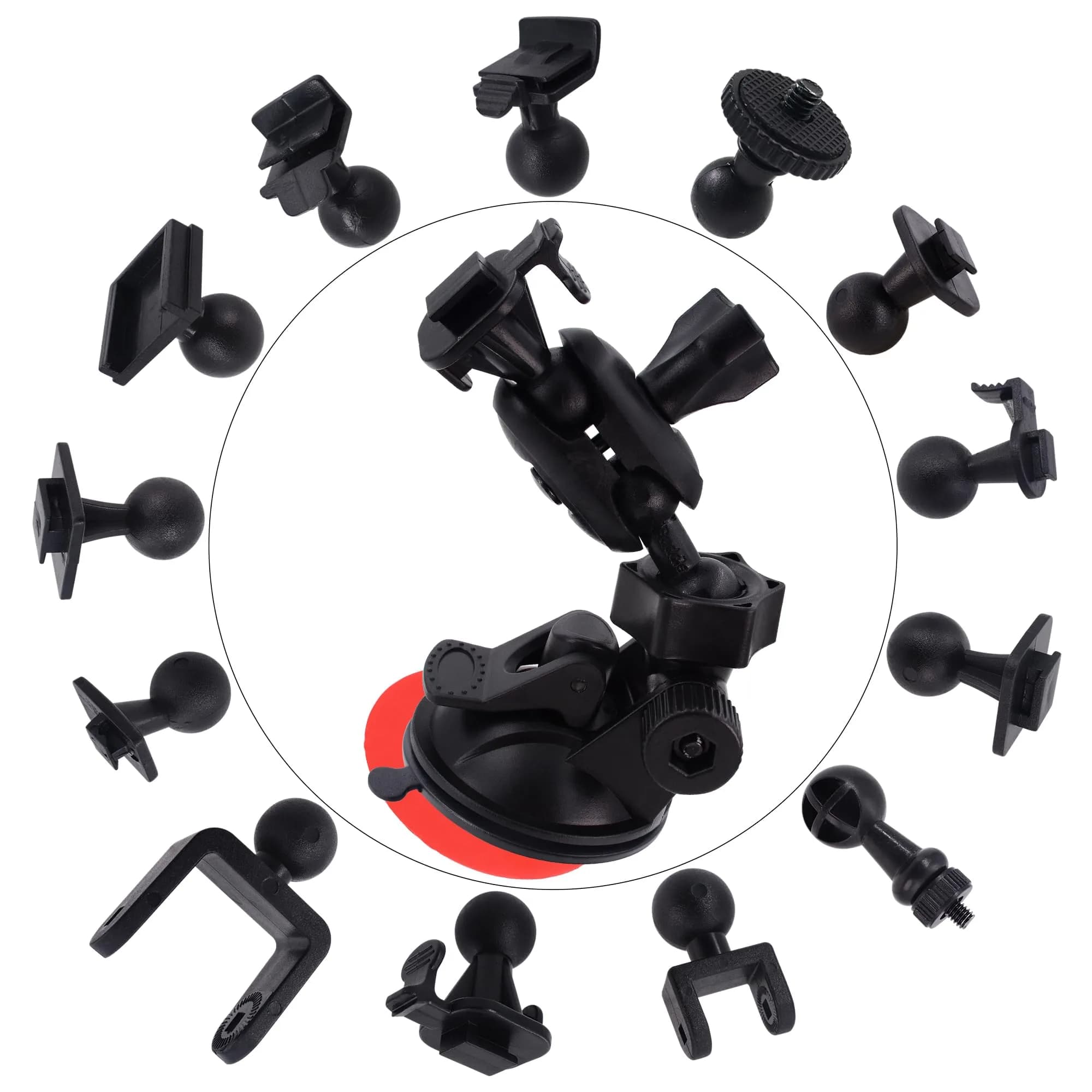 iSaddle Dash Cam Suction Mount with Various Joints | Universal Fit for 99% On-Dash Cameras