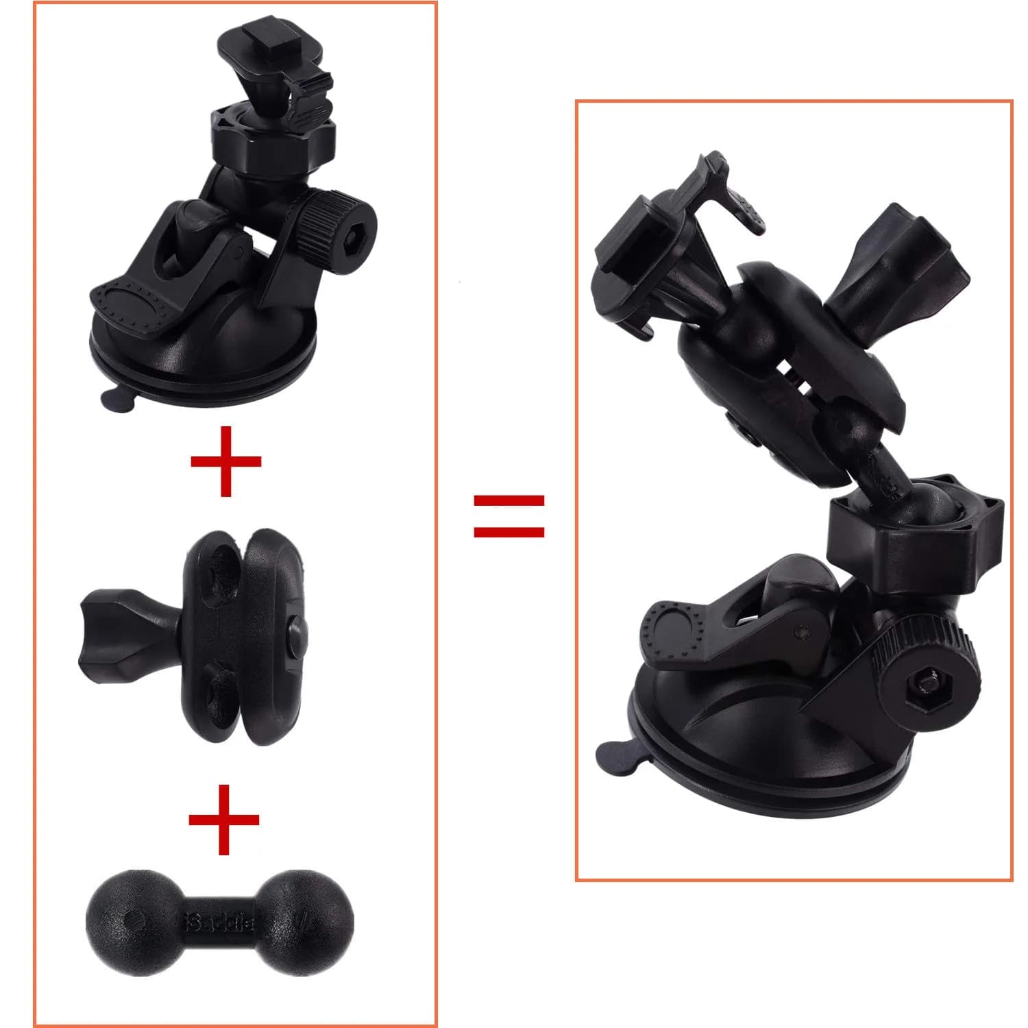 iSaddle Dash Cam Suction Mount with Various Joints | Universal Fit for 99% On-Dash Cameras - view 3