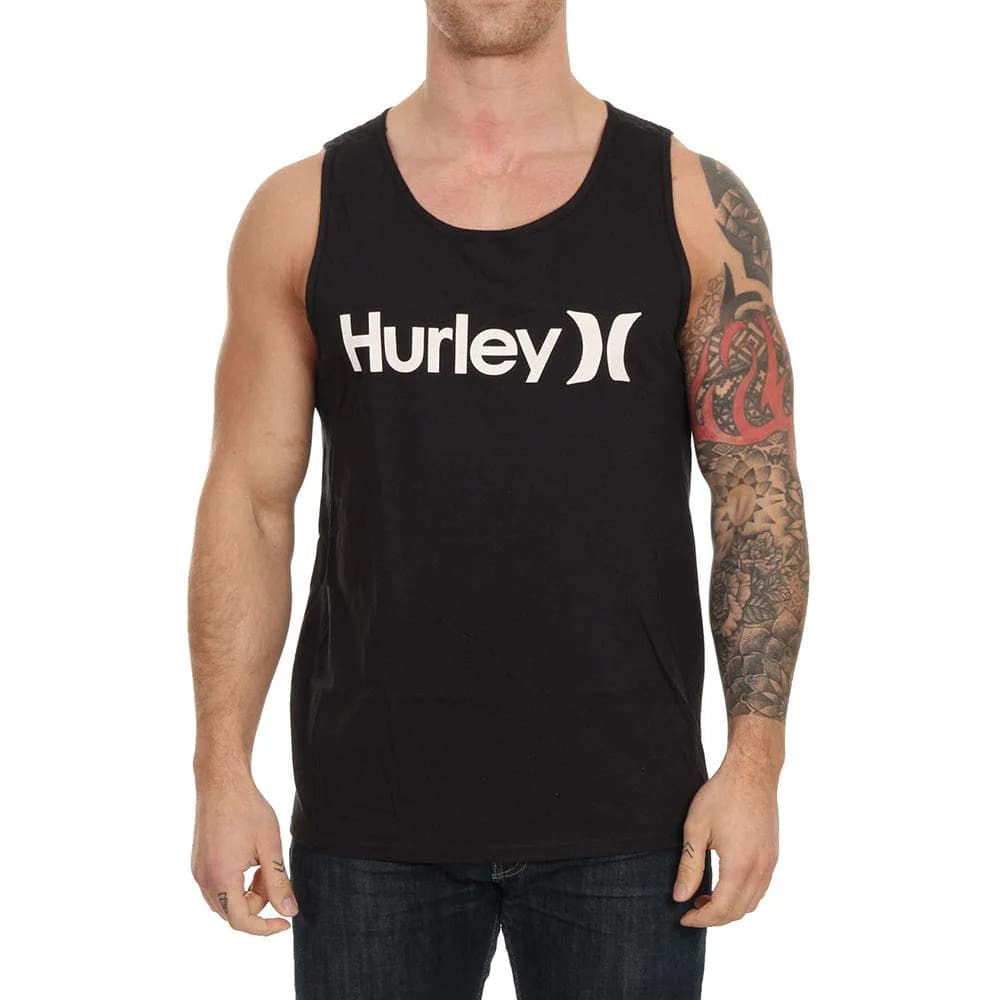Hurley One & Only Graphic Tank Top Shirt, Small | Casual Sleeveless Cotton Blend - main product image