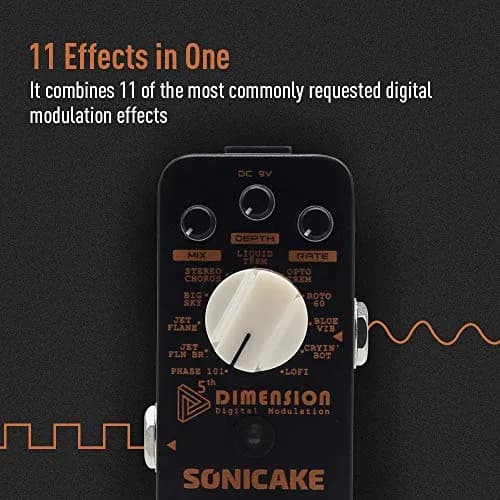 SONICAKE 5th Dimension Modulation Guitar Pedal 11 Modes | Multi-Effects Processor with Tap Tempo thumbnail 2