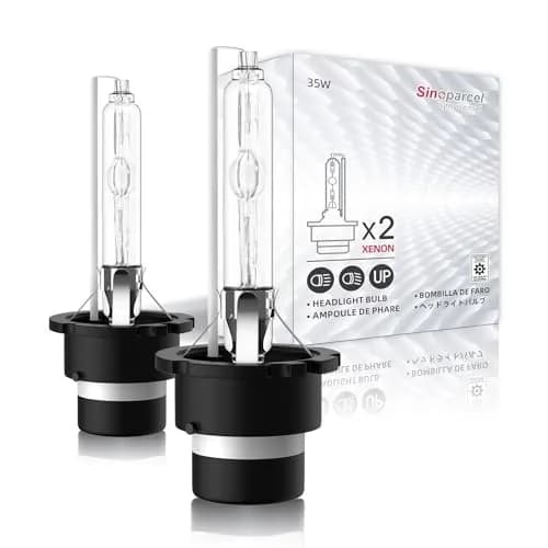 Sinoparcel D4S HID Xenon Headlight Bulb 6000K Cool White 3600LM (2-Pack, 2.5cm x 5.25cm x 6.8cm) thumbnail 1