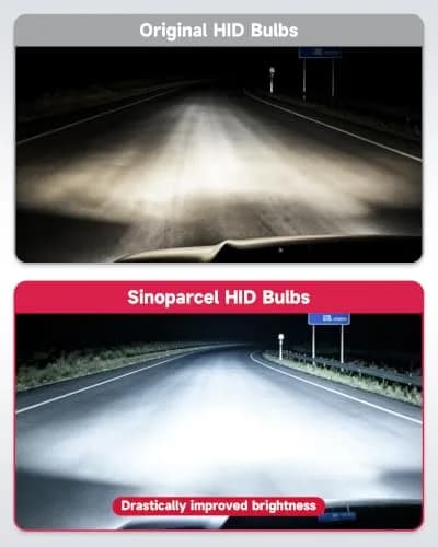 Sinoparcel D4S HID Xenon Headlight Bulb 6000K Cool White 3600LM (2-Pack, 2.5cm x 5.25cm x 6.8cm) thumbnail 5