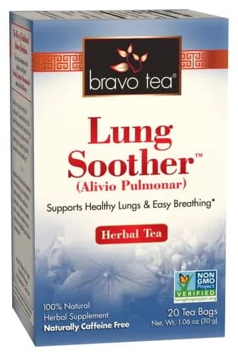 Bravo Tea Lung Soother Caffeine Free 20 Tea Bags | Traditional Chinese Herbal Blend for Respiratory Support thumbnail 1
